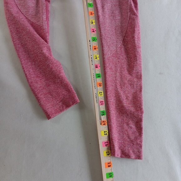 Gymshark Womens XS OG Flex Pink Marl Gray Band Leggings Pants Workout inseam27" - Picture 5 of 9